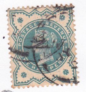 UK #125 Victoria 1/2p bright blue - green 1900