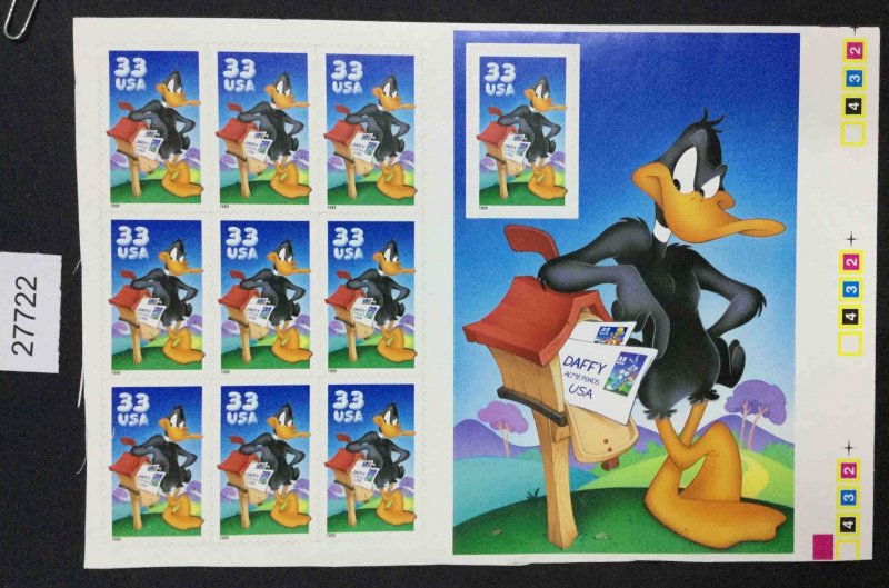 US STAMPS #3306 DAFFY SHEET MINT OG NH LOT #27722