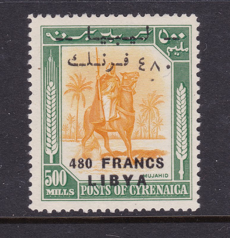 Libya a 480Fr on a 480 ml from 1951 but mint no gum