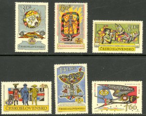 CZECHOSLOVAKIA 1962 PRAGA 62 Stamp Exhibition Set Sc 1128-1133 MNH