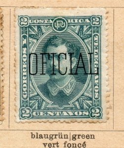 Costa Rica 1899 Early Issue Fine Mint Hinged 2c. Surcharged Optd NW-09196