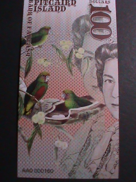 ​PITCAIRN ISLANDS 2019-COLLECTIBLE UNCIRCULATED POLYMAR LOVELY NOTE VERY FINE