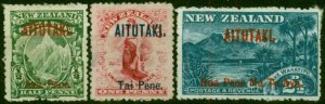 Aitutaki 1903 Set of 3 SG1-3 Good MM