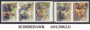 SOUTH AFRICA - 2012 WILD ANIMALS - 5V - SELF-ADHESIVE STAMPS MINT NH