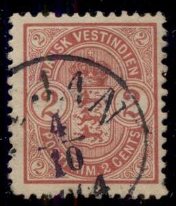 DANISH WEST INDIES #29 (20) 2¢ carmine, used w/ST. JAN 1904 cancel, VF