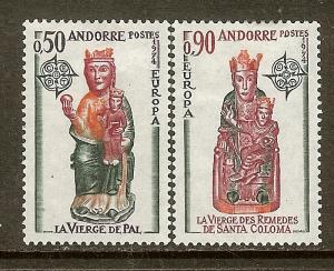 Andorra, Scott #'s 232-233, Europa Issue, MH