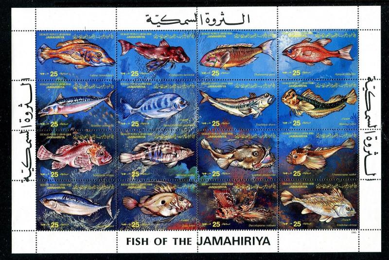 Libya 1107, MNH, 1983 Marine Life  x29384