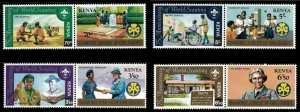 Kenya 1982 - World Scouting, 75th Anniversary - 4 Pairs of 2 - Sc 216-23 - MNH