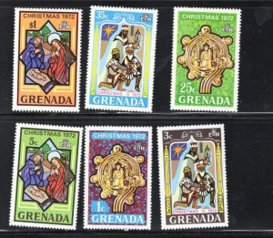 GRENADA #475-480-3970 CHRISTMAS MINT VF NH O.G