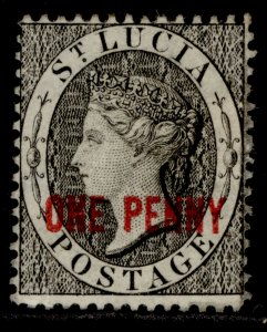 ST. LUCIA QV SG26, 1d black, M MINT. Cat £50. 