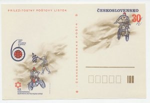 Postal stationery Czechoslovakia 1977 Motor - International Six Days Enduro 