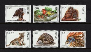 Nevis #1067-72 1998 Endangered Animals set VFMNH CV $6.50