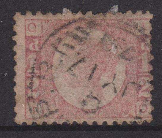 Great Britain 1870 QV 1/2d Dull Rose Sc#58 Plate 12 Used