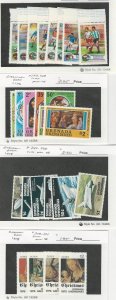 Grenada - Grenadines, Postage Stamp, #15-22, 197-203, 249-54, 308-11 Mint NH