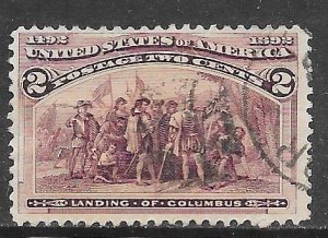 USA 231: 2c Columbian Exposition, used, F