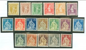 Switzerland #136-137/137a/139-141 Unused Single