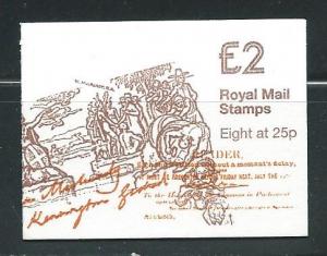Great Britain BK747 sg FW7 Rowland Hill #4 Booklet MNH