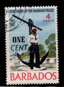 Barbados Scott 322 Used 1967 Harbor Police Centennial stamp CTO similar cancels