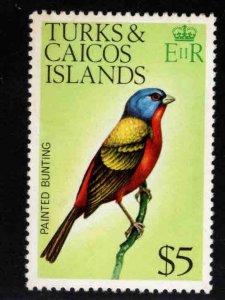 Turks and Caicos Islands Scott 279A MNH** Painted Bunting Bird  wmk 373
