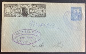 1896 Mexico Wells Fargo Express Postal Stationery Commercial Cover