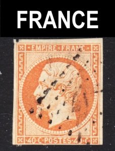 France Scott 18a orange vermilion F+ used.  FREE...