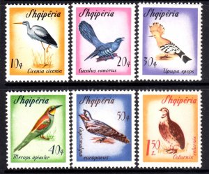 Albania 1965 Birds Complete Mint MNH Set SC 847-852 SG 933-938 CV £16.45