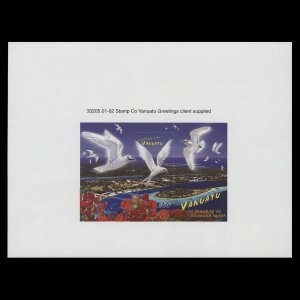 Vanuatu 2008 Greetings uncut proof miniature sheet