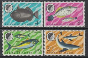 XG-S755 ASCENSION ISLAND - Fish, 1968 4 Values MNH Set