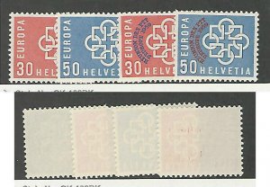 Switzerland, Postage Stamp, #374-377 Mint NH, 1959 Europa
