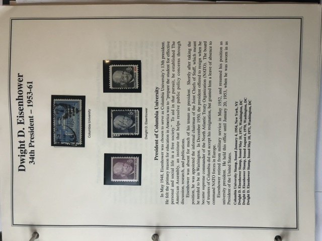 The Heritage Collection President Stamps From 29th to 38th Complete Book