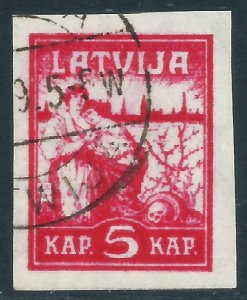 Latvia, Sc #43, 5k Used