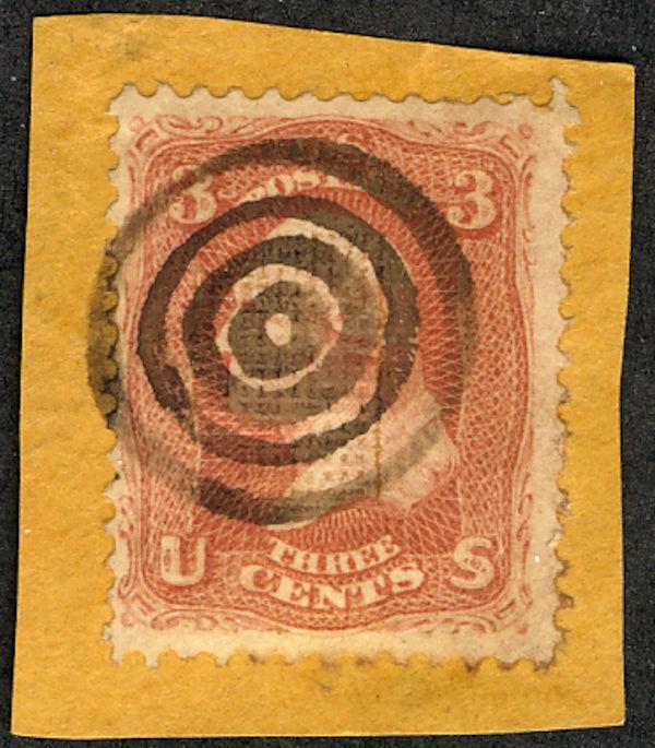 #94 VF/XF JUMBO, on piece, perfectly struck target cancel, seldom seen 94 wit...