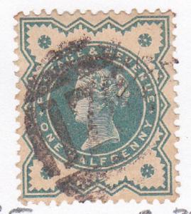 UK #125 Victoria 1/2p blue - green 1900