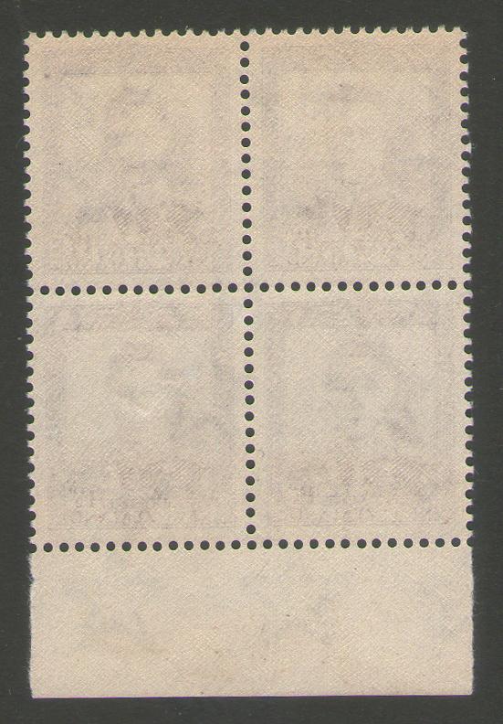 New Zealand 1938 KGVI 1?d Block of 4 SG 607 MNH