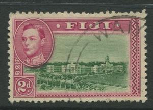 Fiji - Scott 121 - KGVI - Definitive - 1942 - FU - Single 2d Stamp