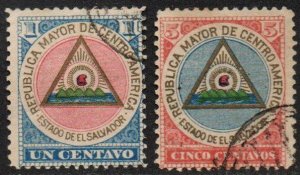 El Salvador Sc #175-176 Used