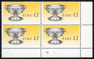 1990 £1 on CCP1, cyl. block 1A1A u/m, very scarce.