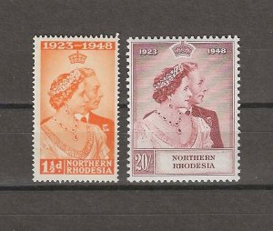 NORTHERN RHODESIA 1948 SG 48/49 MINT