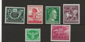 Germany 1944-45 six single stamp sets  MNH