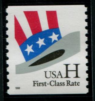 3264 US 33c H Hat coil, MNH