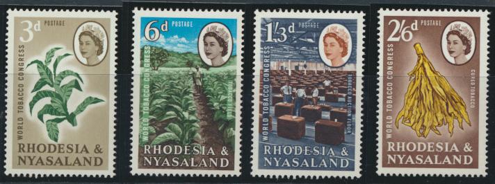 Rhodesia & Nyasaland SG 43/46 Sc# 184/87  MNH see details Tobacco Congress