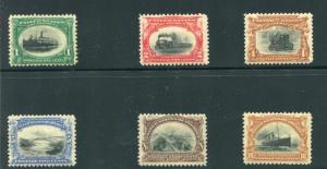 UNITED STATES 294-299, MINT F-VF/VF LH, COMPLETE PAN AM SET