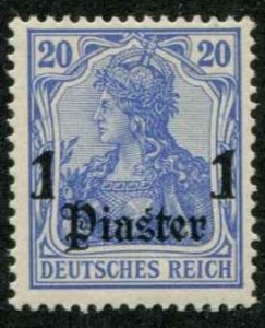 German Offices Turkey SC# 33 O/p 1Piaster on Germany 20pf MH