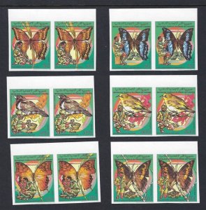 1989 Comoro Islands Scouts butterfly IMPERF pairs