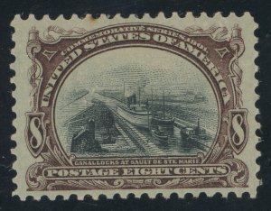 USA 298 - 8 cent Pan American - VF + Mint hinged - Cat $90.00