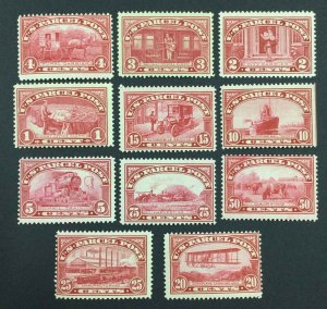 MOMEN: US STAMPS #Q1-Q11 MINT OG H LOT #74410