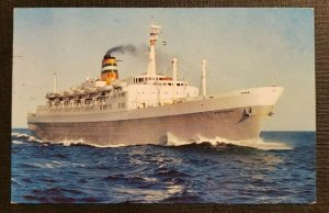 1965 Postcard Cover SS Statendam Cruise Ship Pago Pago Samoa to Guerneville CA