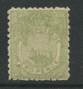 Fiji QV 1893 2d green mint o.g.