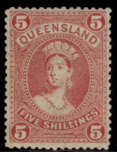 AUSTRALIA - Queensland QV SG163, 5s rose, NH MINT.