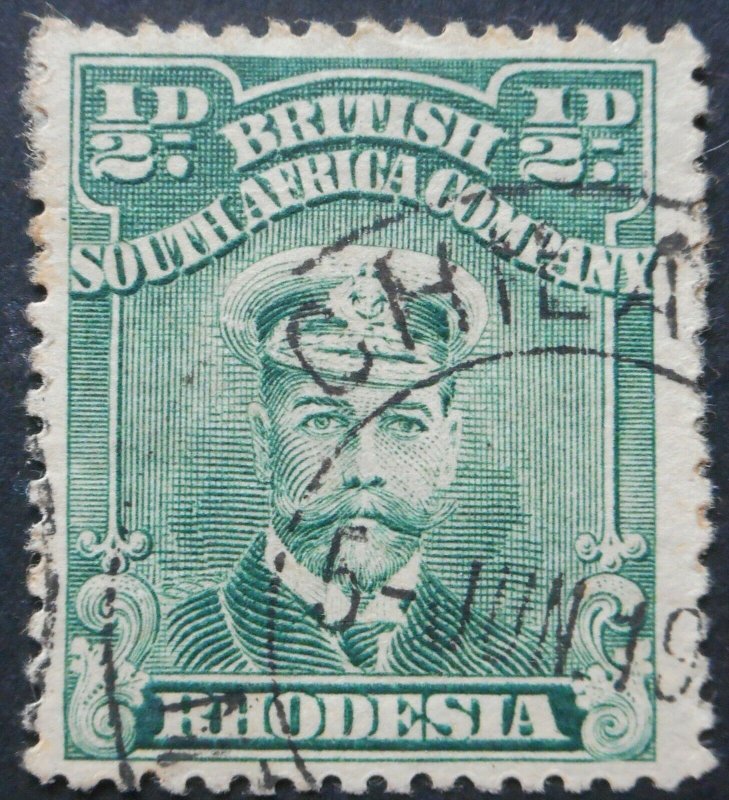 Rhodesia Admiral HalfPenny with CHILANGA (DC) postmark